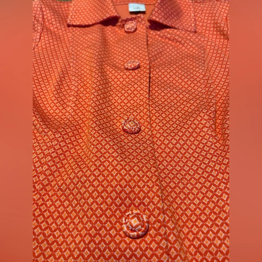 CAbi Topper Jacket Orange Textured Knit Blazer – Chic Statement‎ Jacket